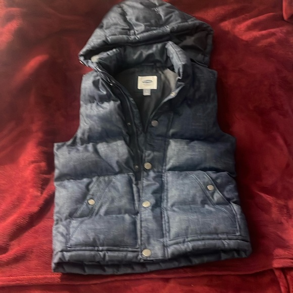 Old Navy Jackets & Blazers - Old Navy, small navy blue hoodie vest
